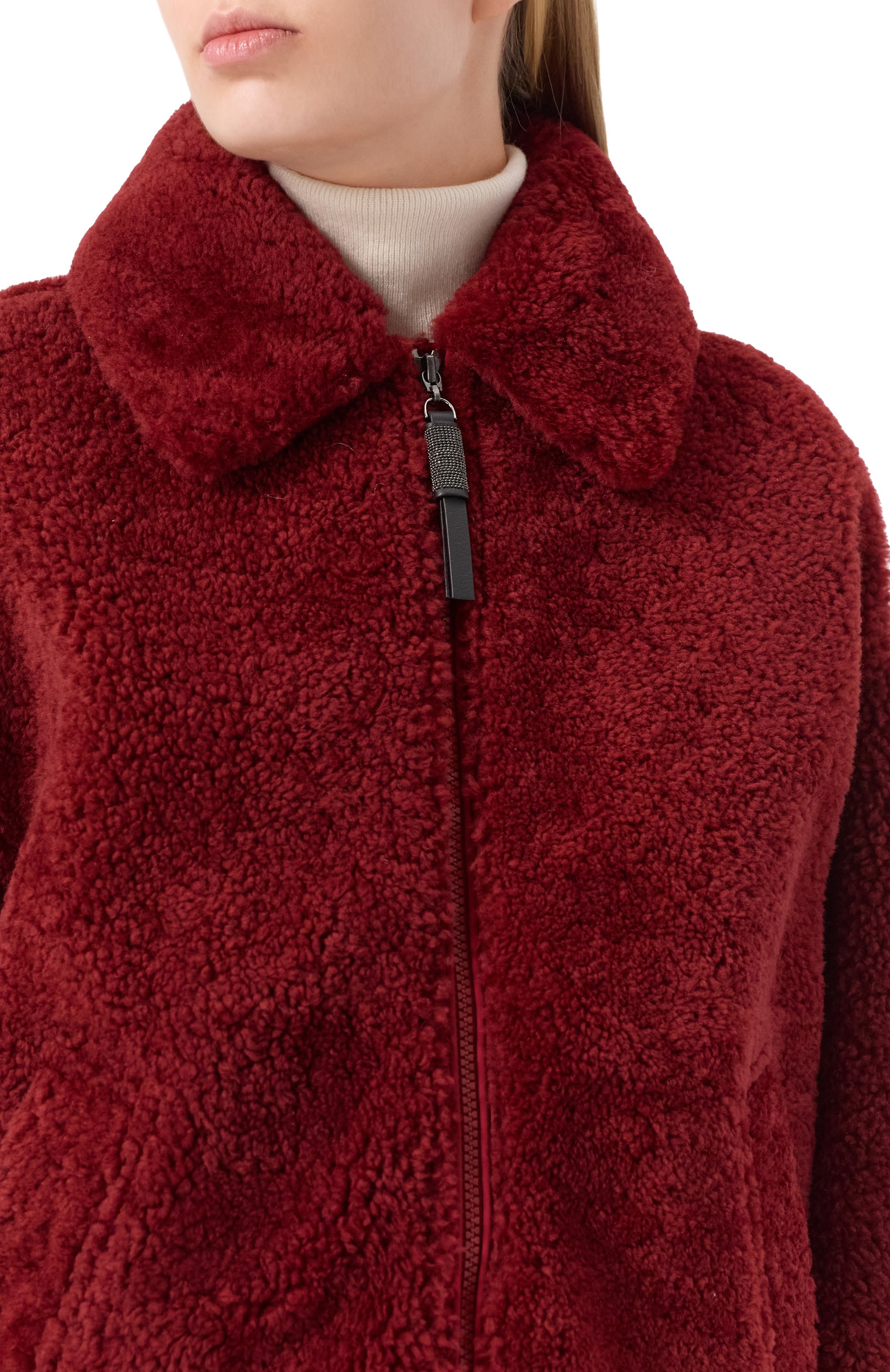 Бомбер из овчины BRUNELLO CUCINELLI, арт. MPMMI7834, фото 5