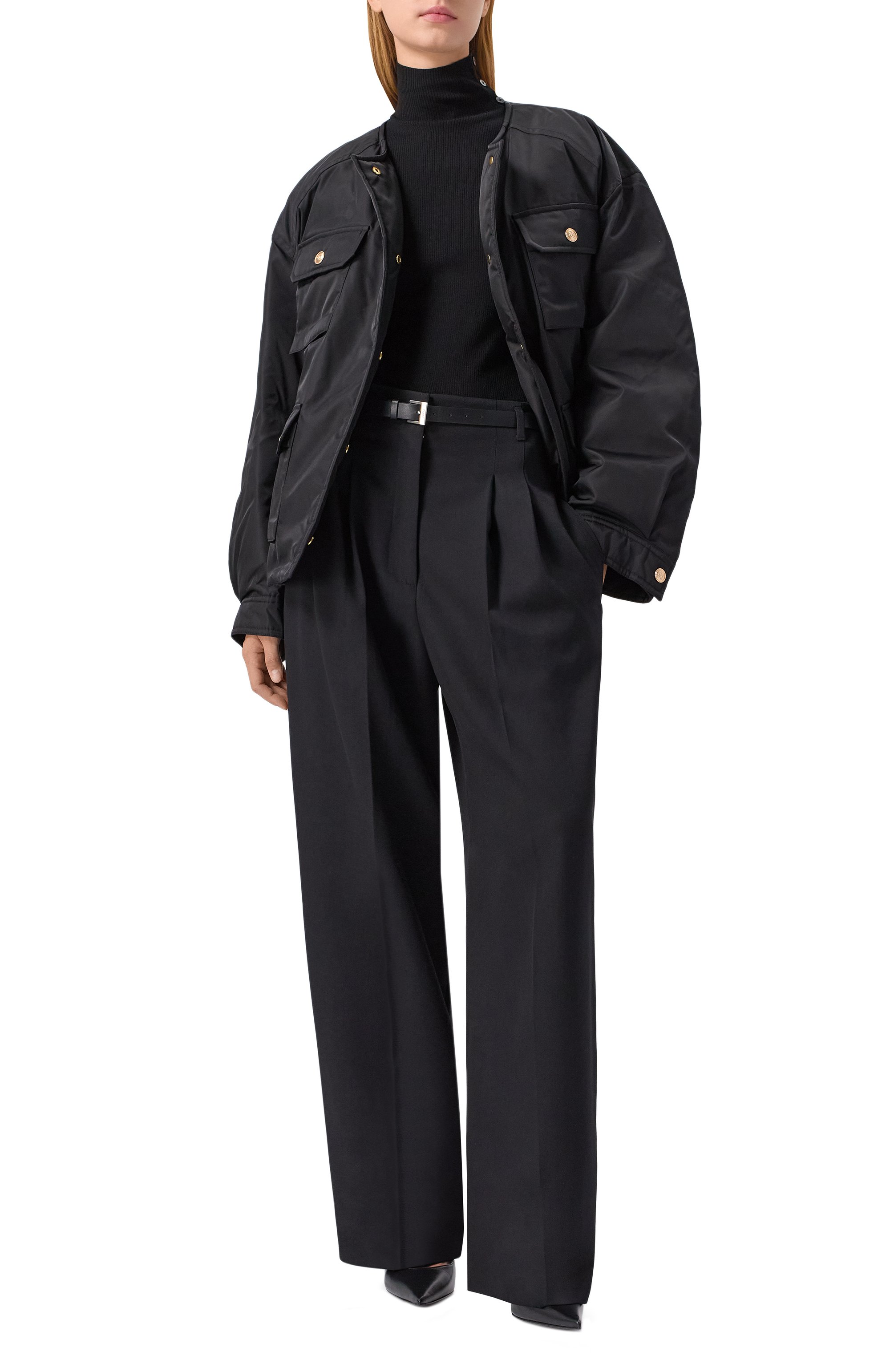 Шерстяные брюки JUUN.J черного цвета по цене 67300 руб., арт. JW5921W01, фото 2 Шерстяные брюки JUUN.J, арт. JW5921W01, фото 2