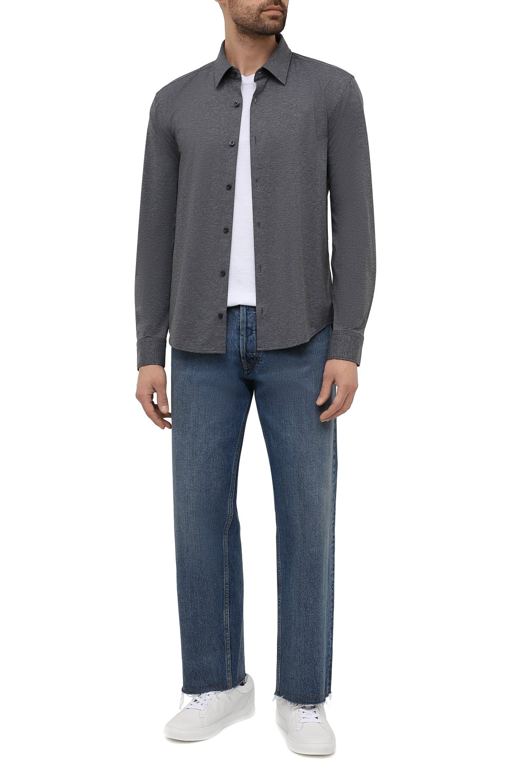 Рубашка HUGO серого цвета по цене 19550 руб., арт. 50450184, фото 2 Рубашка HUGO, арт. 50450184, фото 2