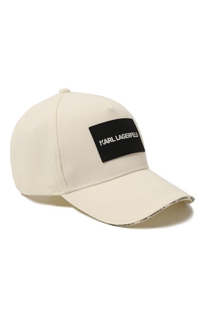 Хлопковая бейсболка KARL LAGERFELD KIDS, арт. Z30146
