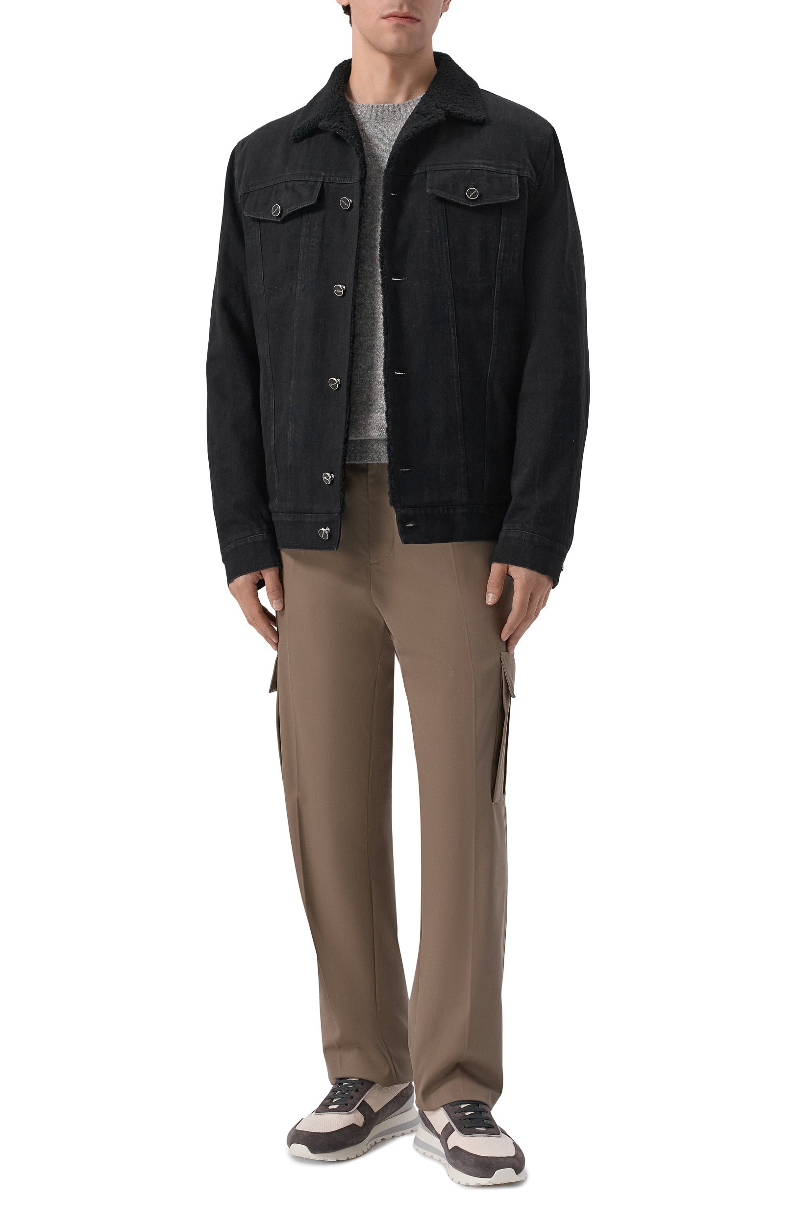 Джинсовая куртка с подкладкой из овчины KITON, арт. UW2280SV0402F, фото 2