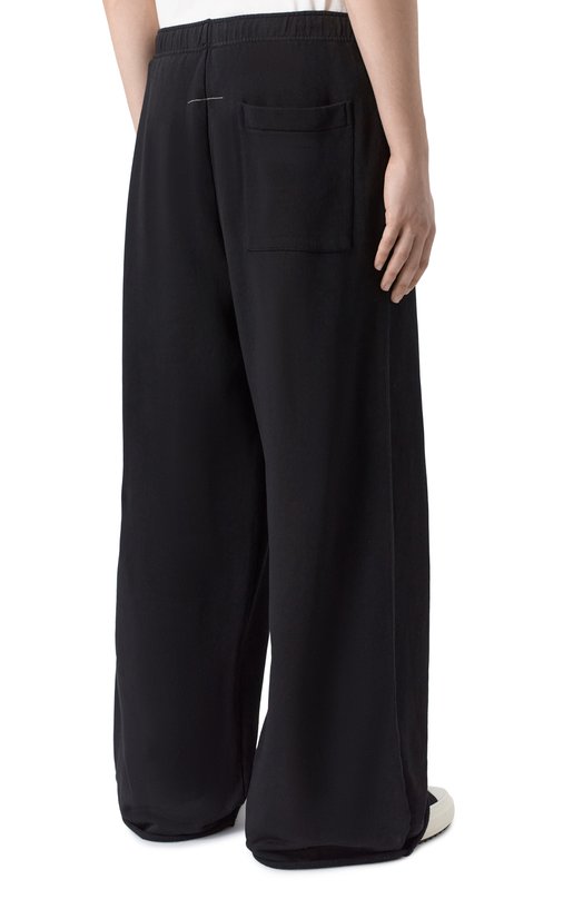 Хлопковые брюки MM6 SH0KA0072/M25025 Чёрный  SH0KA0072/M25025 Фото 4