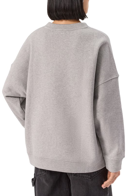 Хлопковый свитшот Weekend Max Mara LALLA Серый  LALLA Фото 4