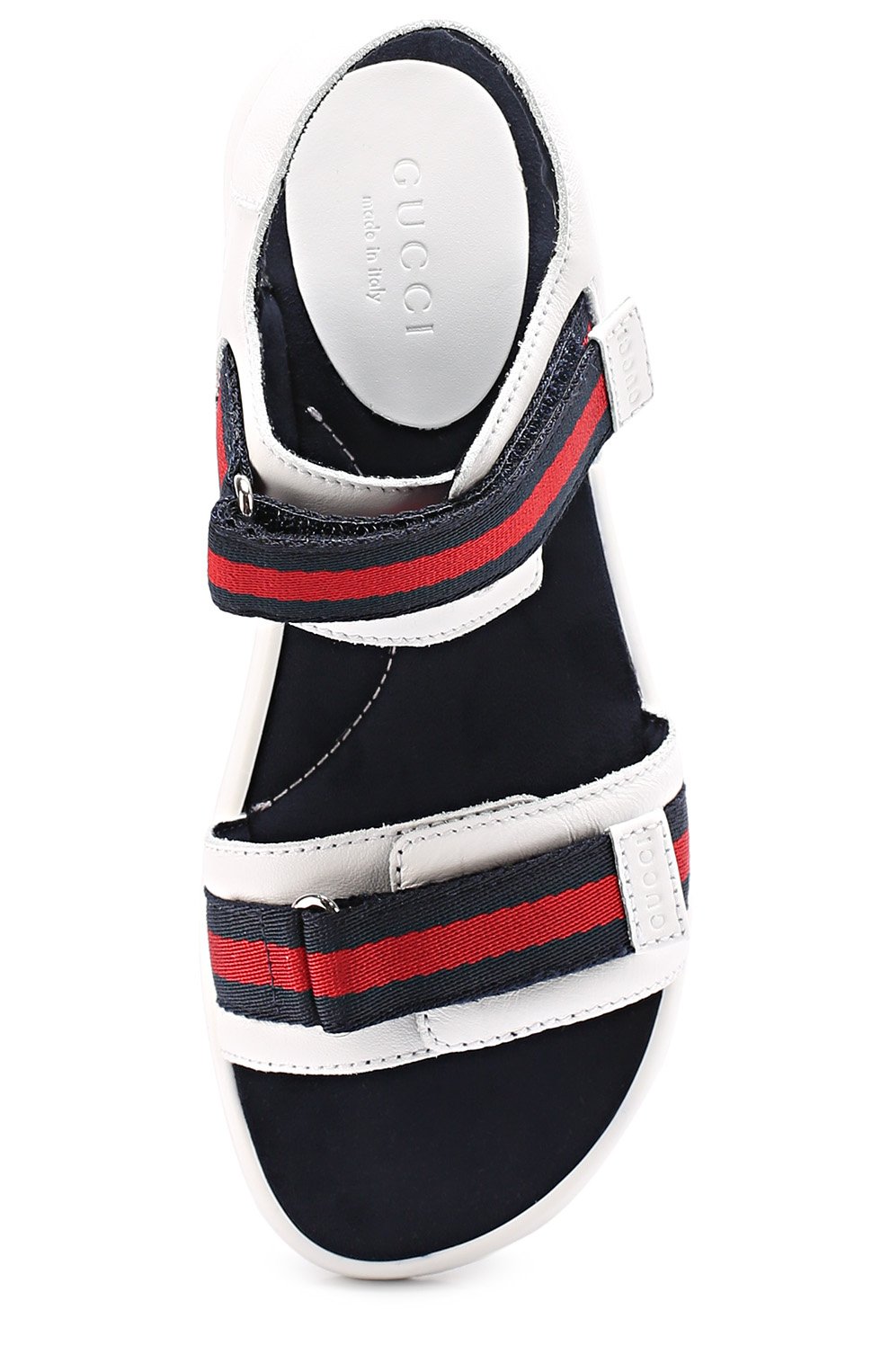 Кожаные сандалии с застежками велькро GUCCI, арт. 257761/BLN10, фото 4