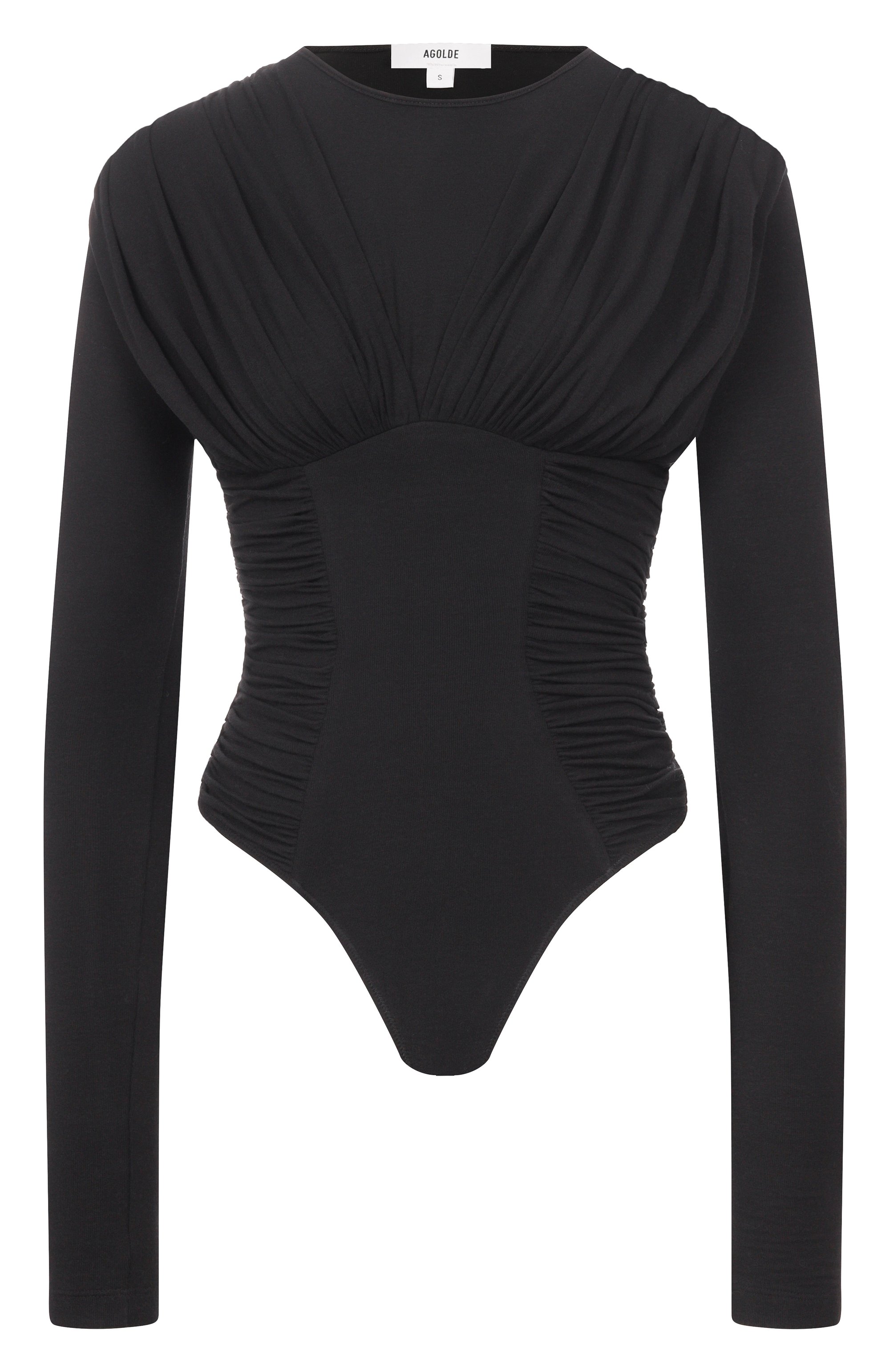 Боди из лиоцелла AGOLDE черного цвета по цене 41600 руб., арт. A74121618, фото 1 Боди из лиоцелла AGOLDE, арт. A74121618, фото 1