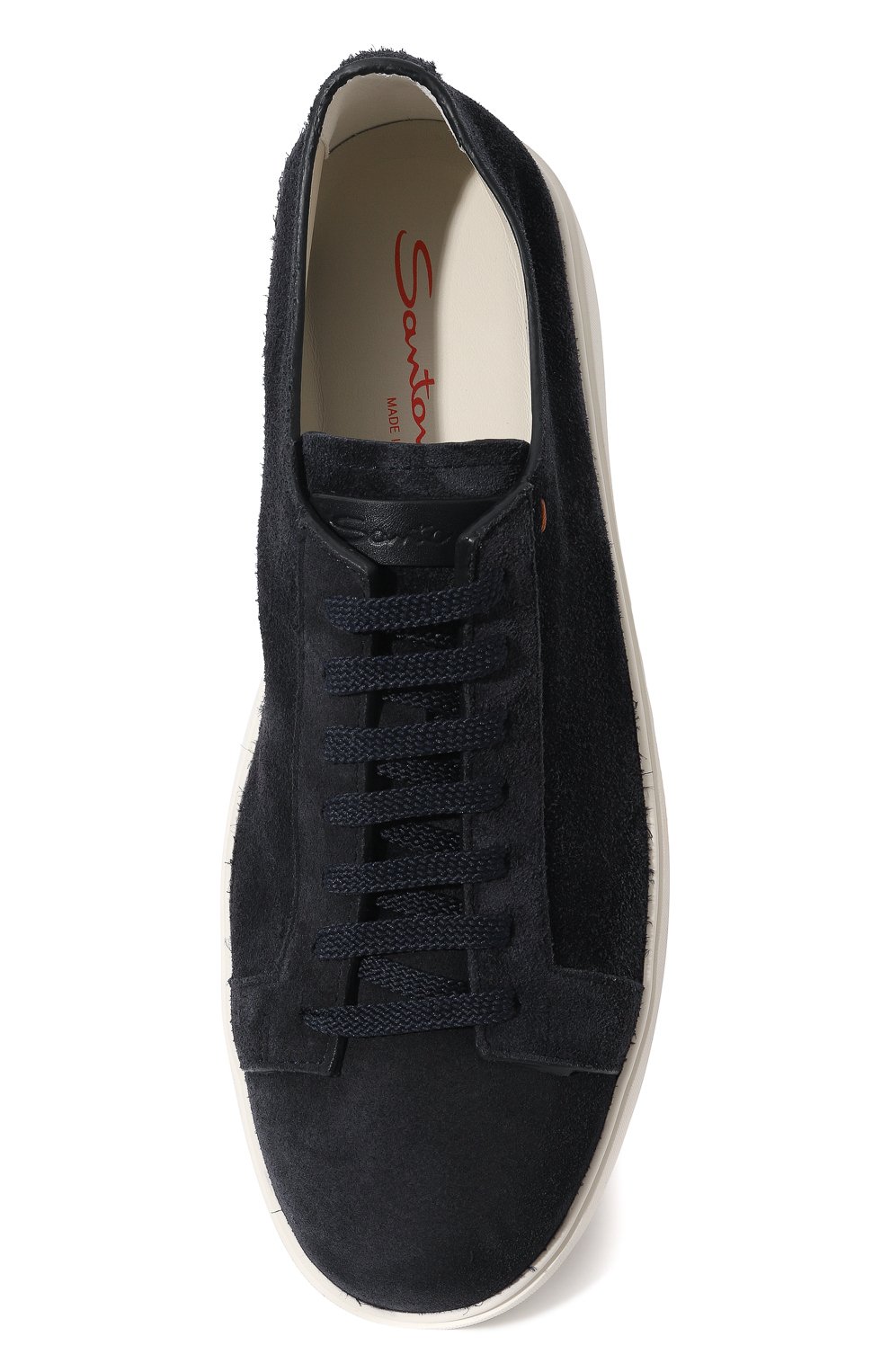 Замшевые кеды cleanic SANTONI темно-синего цвета по цене 54400 руб., арт. MBCD21571BARCSB7E82, фото 6 Замшевые кеды cleanic SANTONI, арт. MBCD21571BARCSB7E82, фото 6