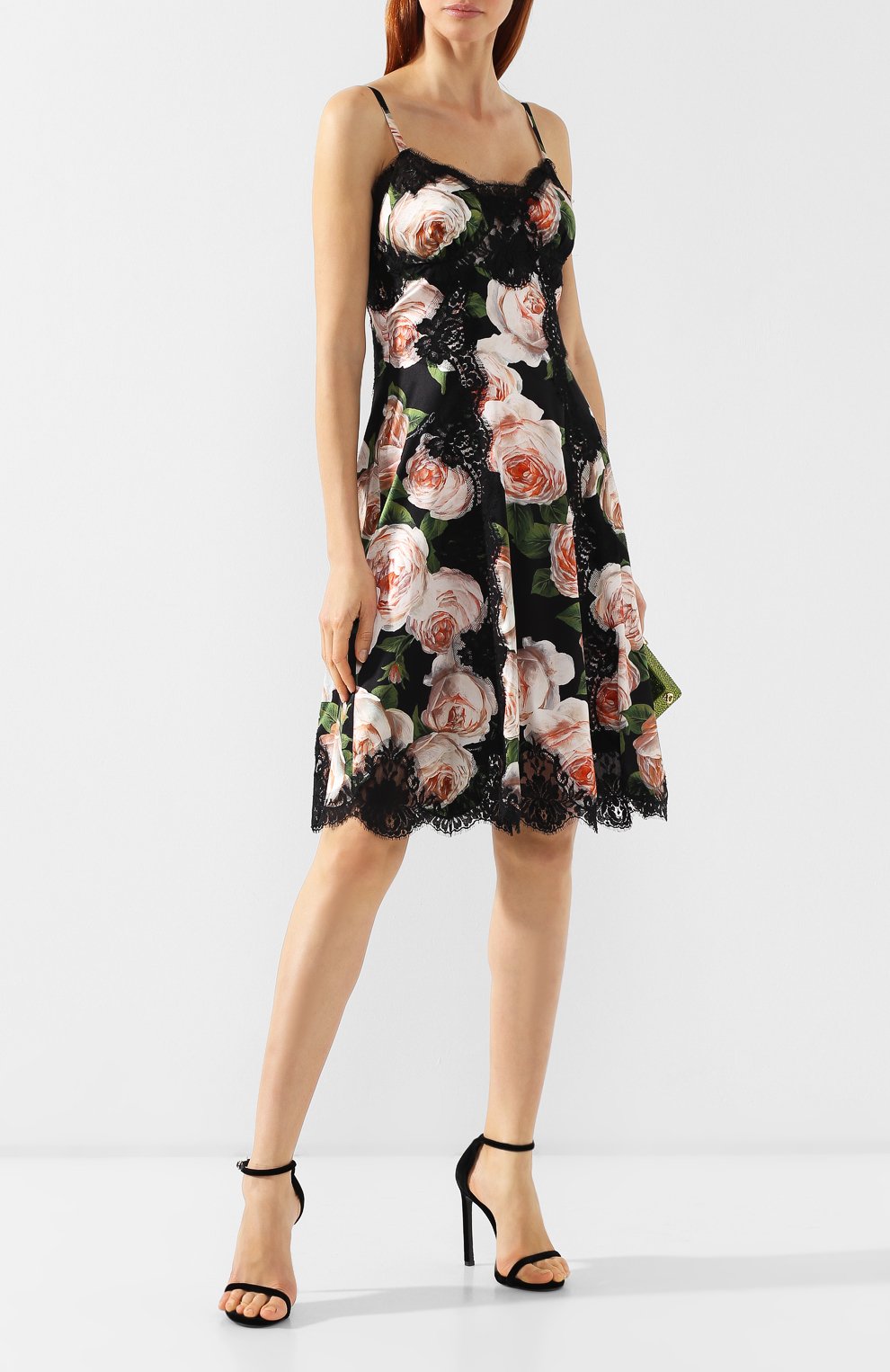 Платье из смеси шелка и хлопка DOLCE & GABBANA, арт. F6B3QT/FSAW9, фото 2