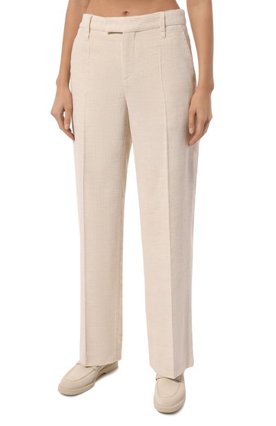 Вельветовые брюки BRUNELLO CUCINELLI кремового цвета по цене 168000 руб., арт. MP576P8699, фото 3 Вельветовые брюки BRUNELLO CUCINELLI, арт. MP576P8699, фото 3