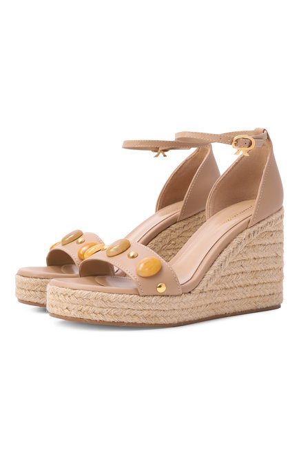 Женские кожаные босоножки GIANVITO ROSSI, арт. G61782.70RIC.CLNSAND