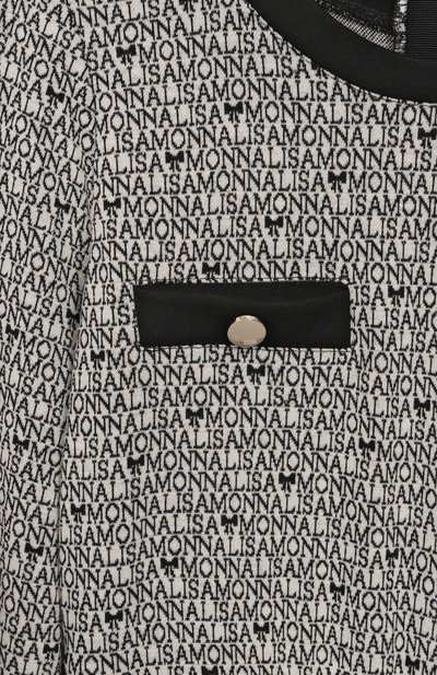 Платье MONNALISA черно-белого цвета по цене 32250 руб., арт. 17F904, фото 3 Платье MONNALISA, арт. 17F904, фото 3