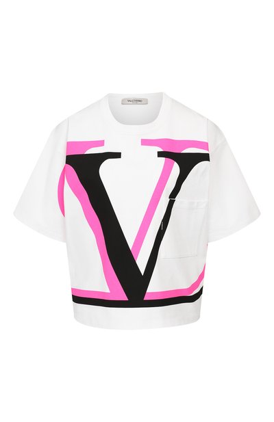 Женская хлопковая футболка VALENTINO, арт. TB0MG06V5HP