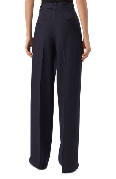 Шерстяные брюки SAINT LAURENT темно-синего цвета по цене 192000 руб., арт. 824389/Y5K32, фото 4 Шерстяные брюки SAINT LAURENT, арт. 824389/Y5K32, фото 4