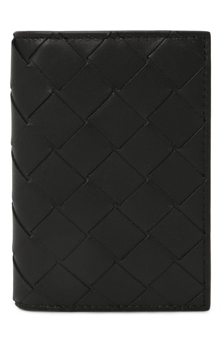 Мужской кожаный футляр для кредитных карт BOTTEGA VENETA черного цвета, арт. 749417/VCPQ4 | Фото 1 (Нос: Не проставлено; Материал: Натуральная кожа)