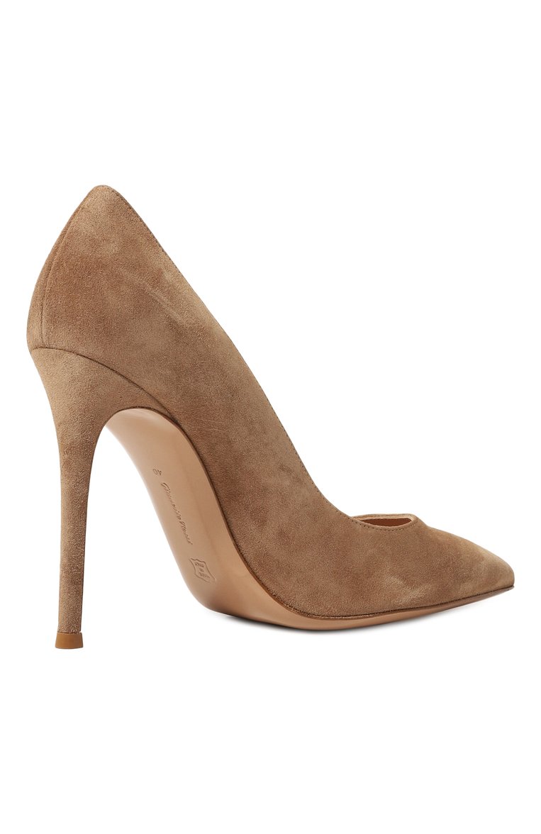 Женские замшевые туфли gianvito 105 GIANVITO ROSSI бежевого цвета, арт. G28470.15RIC.CAMCAML | Фото 5 (Материал внутренний: Натуральная кожа; Подошва: Плоская; Статус проверки: Проверена категория; Материал внешний: Замша, Натуральная кожа; Каблук высота: Высокий; Каблук тип: Шпилька; Материал сплава: Проставлено; Драгоценные камни: Проставлено; Автоматизация Diginetica: Не назначено)