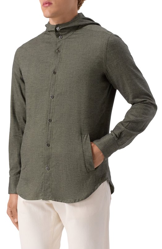 Рубашка Kiton UMCMARH0944007 Хаки  UMCMARH0944007 Фото 3