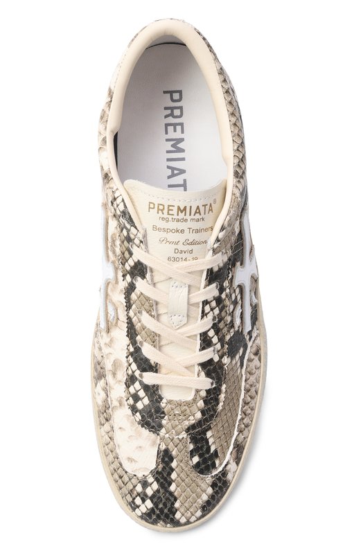 Кожаные кеды David-D Premiata DAVIDD/VAR 8099 Бежевый  DAVIDD/VAR 8099 Фото 6