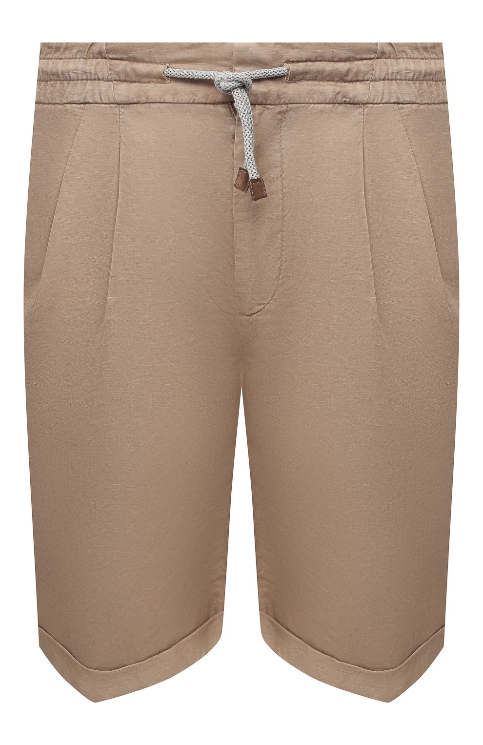 Шорты изо льна и хлопка BRUNELLO CUCINELLI бежевого цвета по цене 73800 руб., арт. M291LV0340, фото 1 Шорты изо льна и хлопка BRUNELLO CUCINELLI, арт. M291LV0340, фото 1