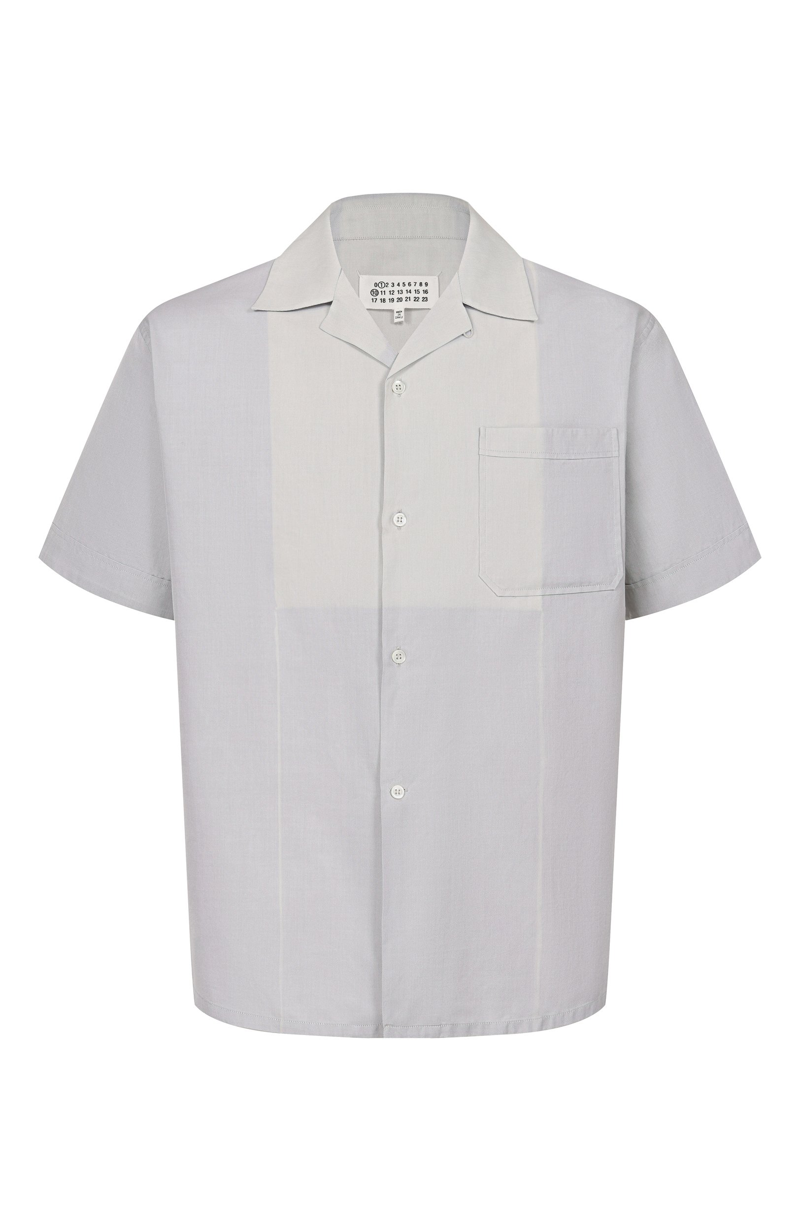 Хлопковая рубашка MAISON MARGIELA серого цвета по цене 89950 руб., арт. S50DR0014/M35688, фото 1 Хлопковая рубашка MAISON MARGIELA, арт. S50DR0014/M35688, фото 1