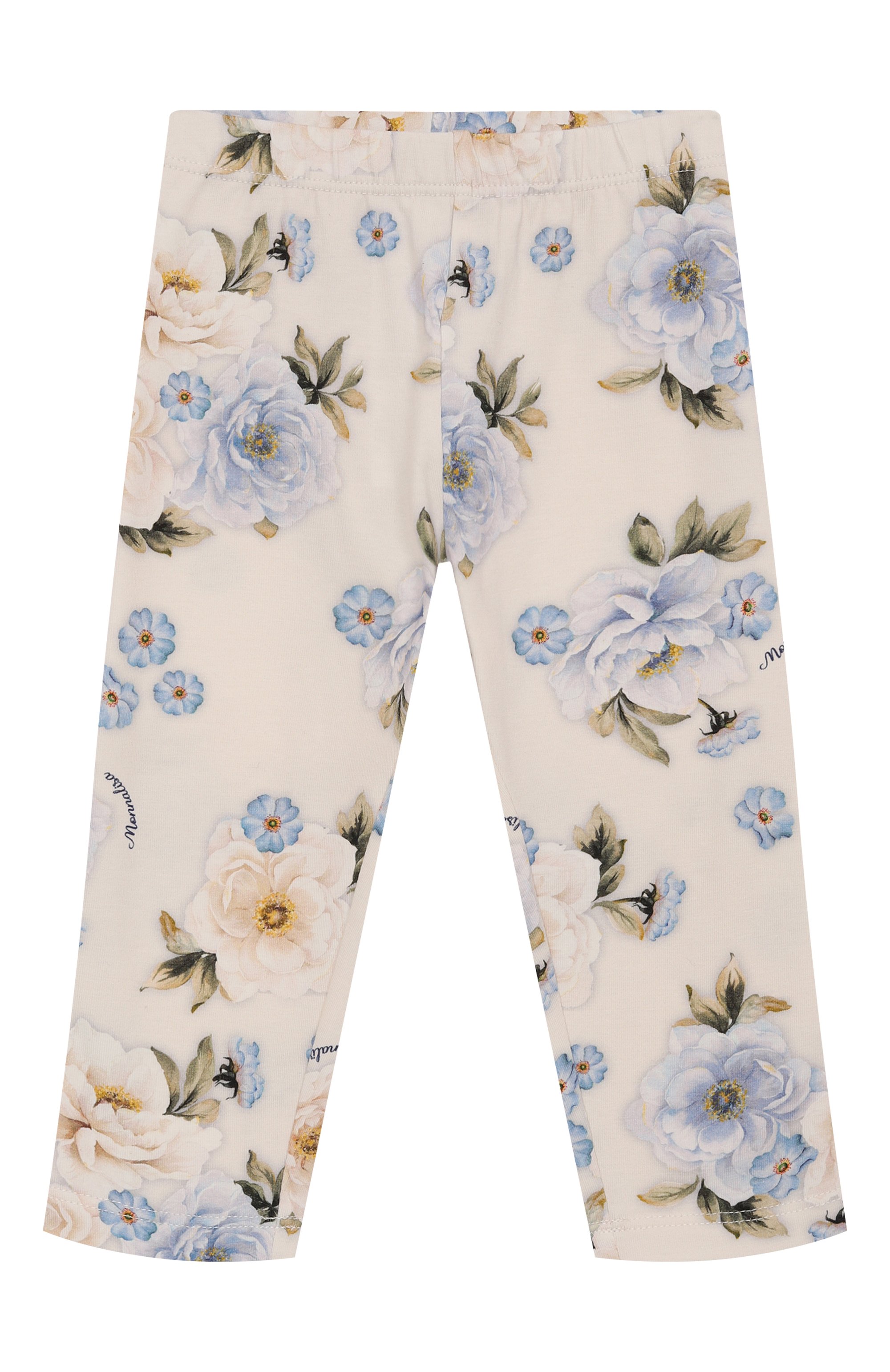 Хлопковые легинсы MONNALISA кремового цвета по цене 6600 руб., арт. 31F409NP, фото 1 Хлопковые легинсы MONNALISA, арт. 31F409NP, фото 1