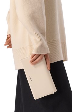 Женская сумка all-day JIL SANDER кремового цвета, арт. J07ZH0012/P5355 | Фото 2 (Размер: mini; Материал: Натуральная кожа; Ремень/цепочка: На ремешке)