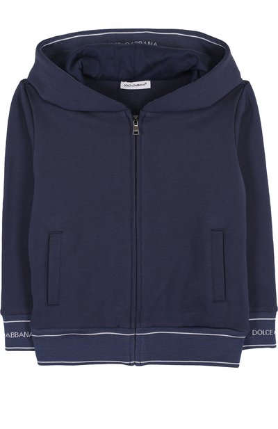 Хлопковый кардиган на молнии с капюшоном DOLCE & GABBANA, арт. L4JW1Q/G7MIX/8-14, фото 1