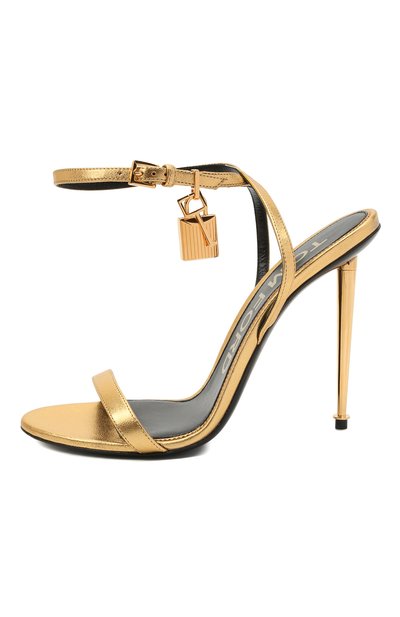 Кожаные босоножки padlock TOM FORD, арт. W2436T-LSP014, фото 3