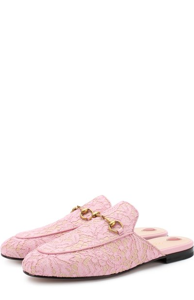 Кожаные сабо princetown с глиттером GUCCI, арт. 475094/9BY20, фото 1