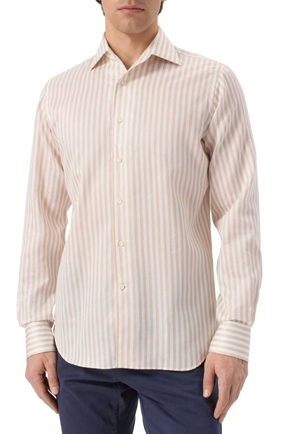 Рубашка из хлопка и льна  ALESSANDRO GHERARDI, арт. D0UBLE/7438, фото 3