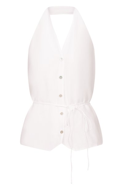 Женский топ из хлопка и шелка 12 STOREEZ, арт. 137107