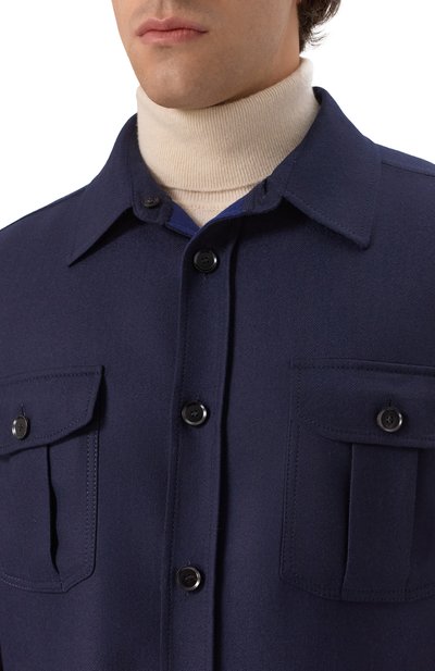 Шерстяная куртка-рубашка BRIONI, арт. SLTB0L/PBA40, фото 5