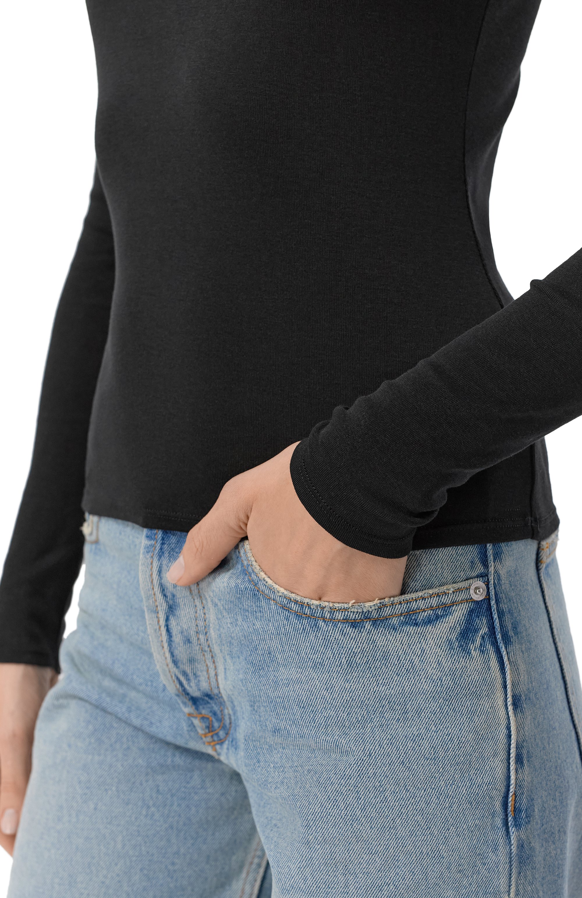 Лонгслив из шелка и хлопка 12 STOREEZ, арт. 135743, фото 5