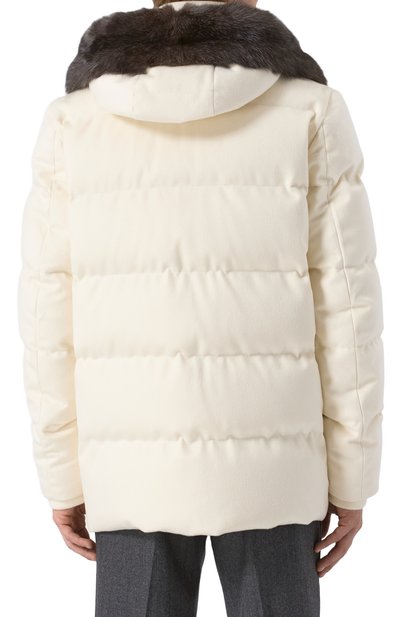 Кашемировый пуховик с отделкой из соболя MVST, арт. FTEKB-ES2915-2SB/LC1664, фото 4