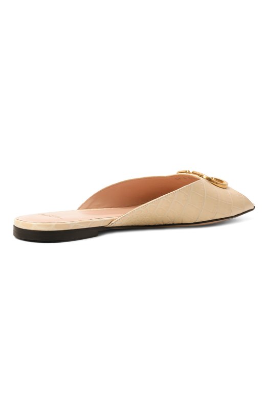 Кожаные шлепанцы VLogo Signature Valentino 8W0S0PI7/LUR Кремовый  8W0S0PI7/LUR Фото 5