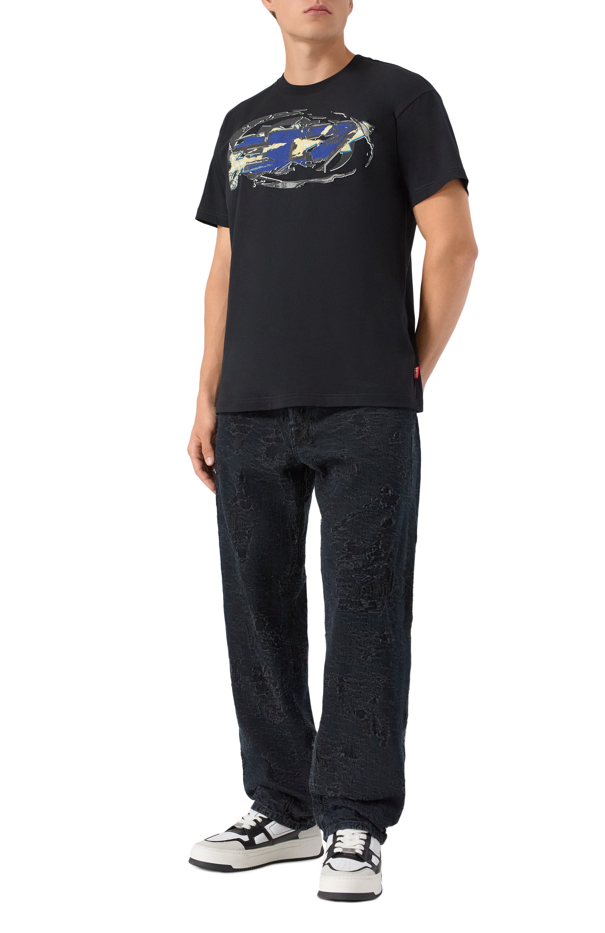 Хлопковая футболка DIESEL, арт. A19571/0PLAT, фото 2