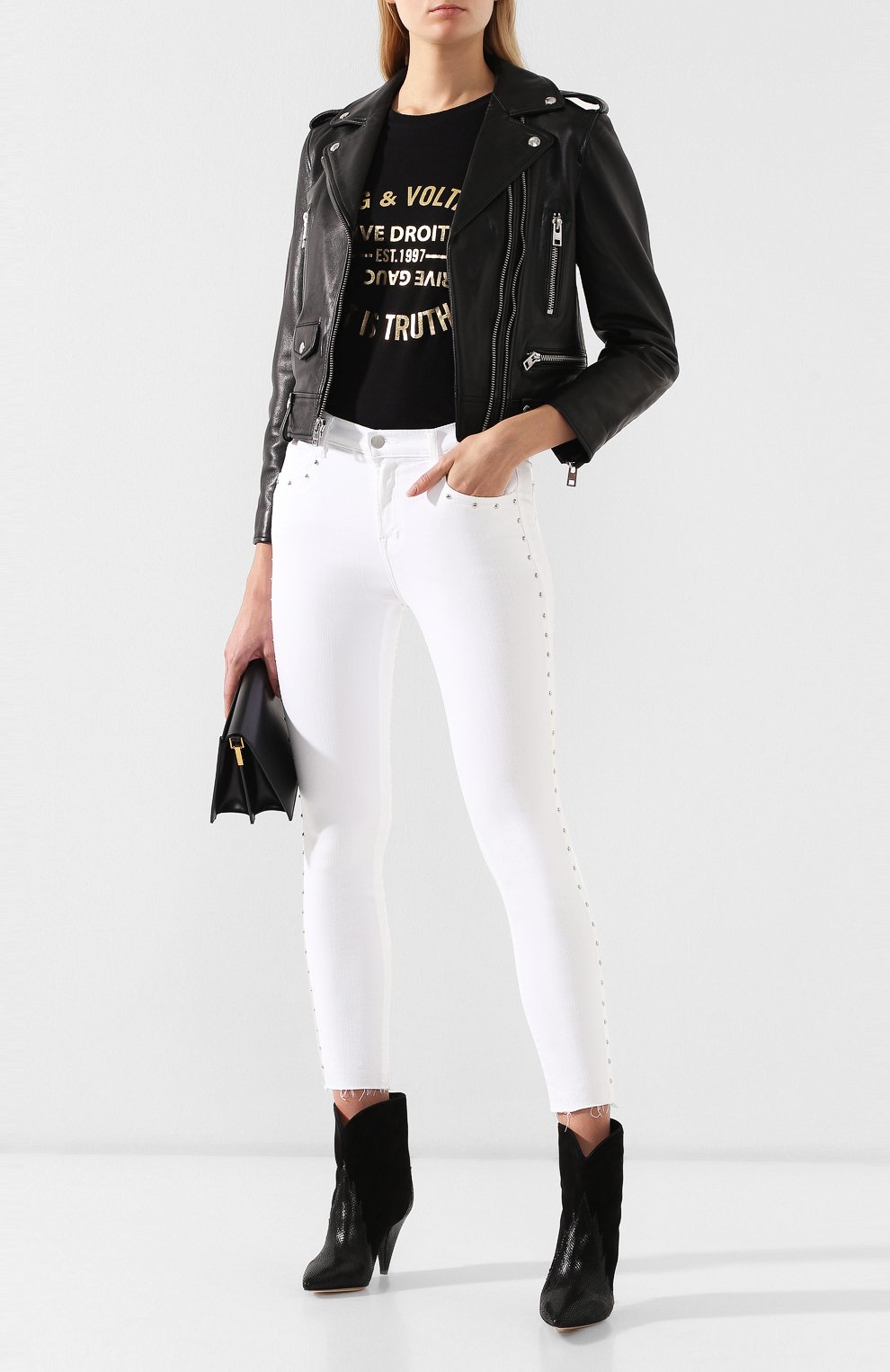 Кожаная куртка ZADIG AND VOLTAIRE черного цвета по цене 51750 руб., арт. SHCS1403F, фото 2 Кожаная куртка ZADIG AND VOLTAIRE, арт. SHCS1403F, фото 2