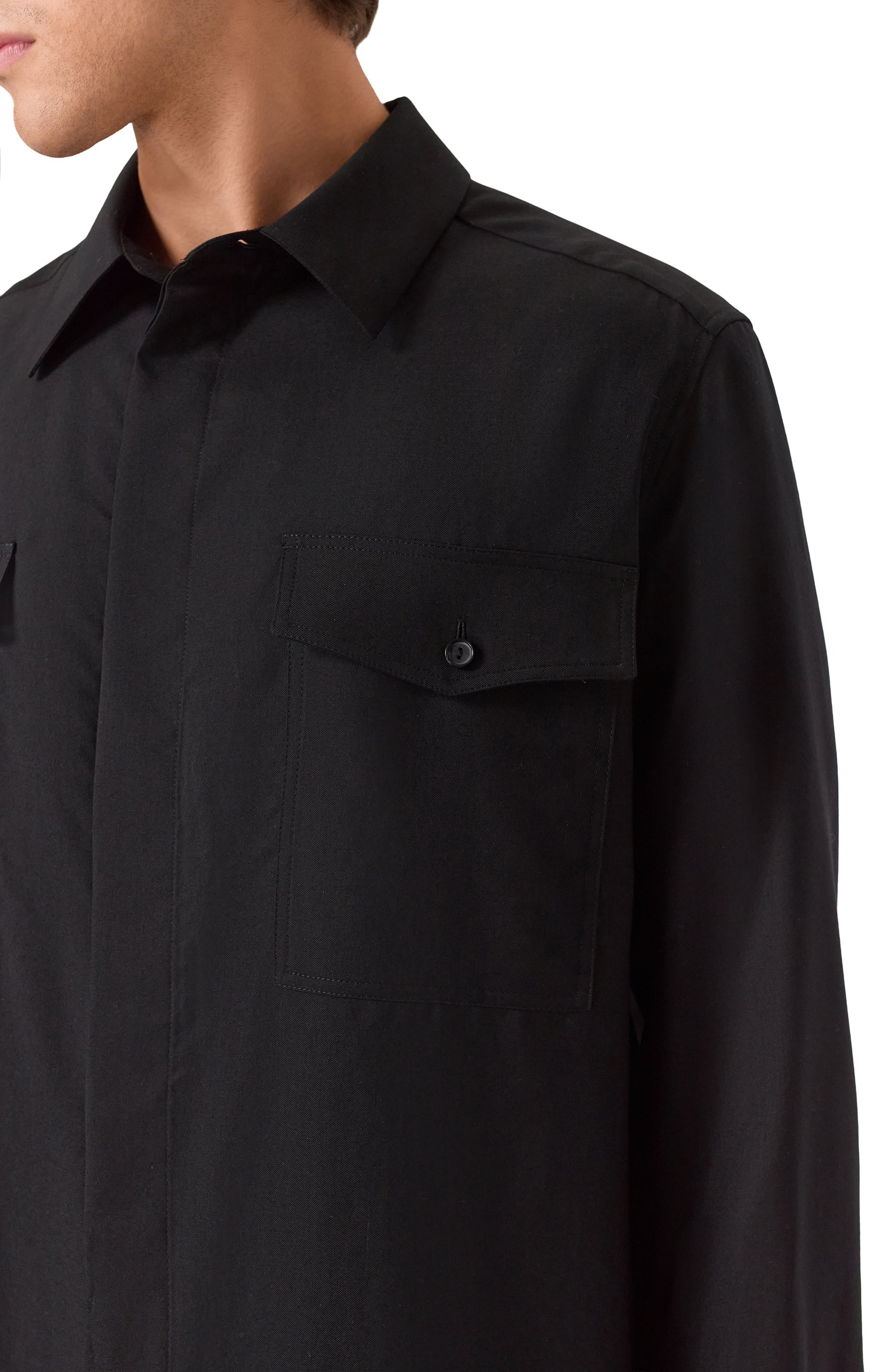 Кашемировая рубашка MVST черного цвета по цене 199500 руб., арт. M25.1PM.B007, фото 5 Кашемировая рубашка MVST, арт. M25.1PM.B007, фото 5