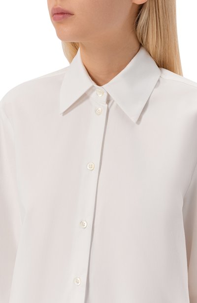 Хлопковая рубашка EMPORIO ARMANI белого цвета по цене 45950 руб., арт. EW002666/AF12441, фото 5 Хлопковая рубашка EMPORIO ARMANI, арт. EW002666/AF12441, фото 5