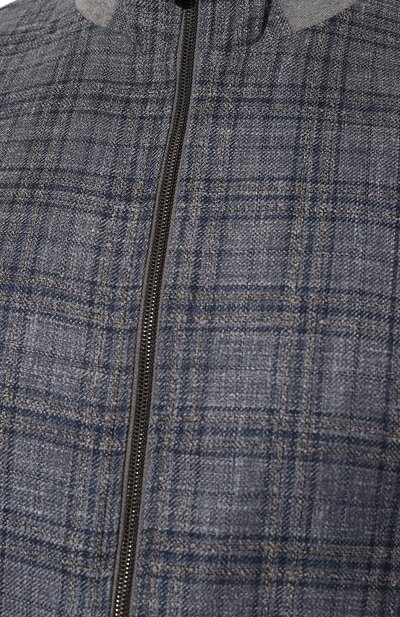 Бомбер из шелка и льна CAPOBIANCO синего цвета по цене 95500 руб., арт. MB0M.BG00./58-60, фото 5 Бомбер из шелка и льна CAPOBIANCO, арт. MB0M.BG00./58-60, фото 5