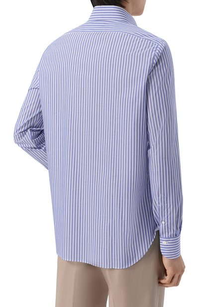 Хлопковая сорочка FINAMORE 1925 синего цвета по цене 46050 руб., арт. NAP0LI 1 EDUARD0 Z L/C0728, фото 4 Хлопковая сорочка FINAMORE 1925, арт. NAP0LI 1 EDUARD0 Z L/C0728, фото 4