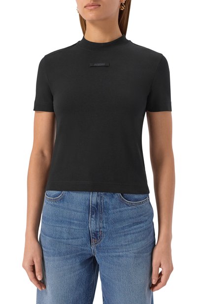 Хлопковая футболка JACQUEMUS черного цвета по цене 25100 руб., арт. 24ETSW00133AJ0/0124, фото 3 Хлопковая футболка JACQUEMUS, арт. 24ETSW00133AJ0/0124, фото 3