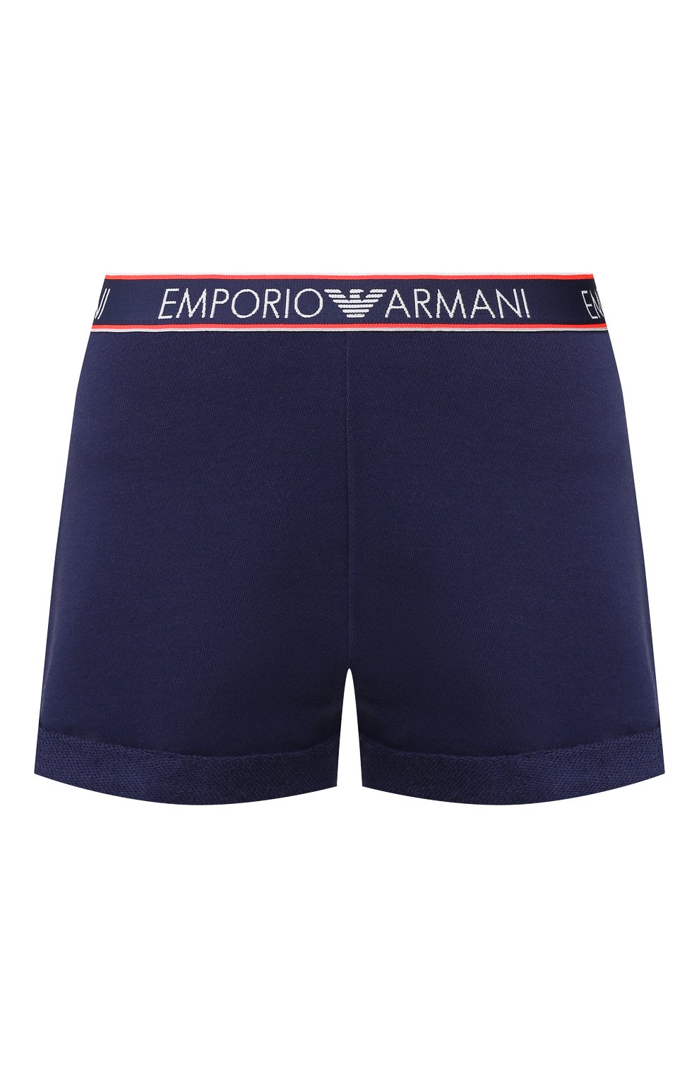 Хлопковые шорты EMPORIO ARMANI темно-синего цвета по цене 8995 руб., арт. 164199/0P287, фото 1 Хлопковые шорты EMPORIO ARMANI, арт. 164199/0P287, фото 1