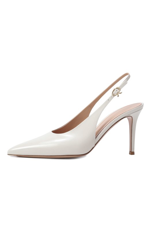 Кожаные туфли Robbie 85 Gianvito Rossi G95461.85RIC.NUI0FFW Белый  G95461.85RIC.NUI0FFW Фото 4