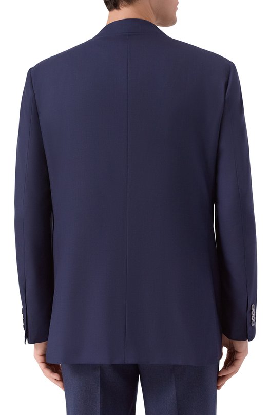 Шерстяной пиджак Kiton UG81K0982823 Синий  UG81K0982823 Фото 5