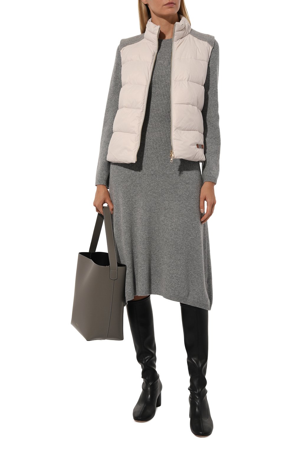 Платье из шерсти и кашемира LORENA ANTONIAZZI серого цвета по цене 82800 руб., арт. A24121AM51A/2472, фото 2 Платье из шерсти и кашемира LORENA ANTONIAZZI, арт. A24121AM51A/2472, фото 2