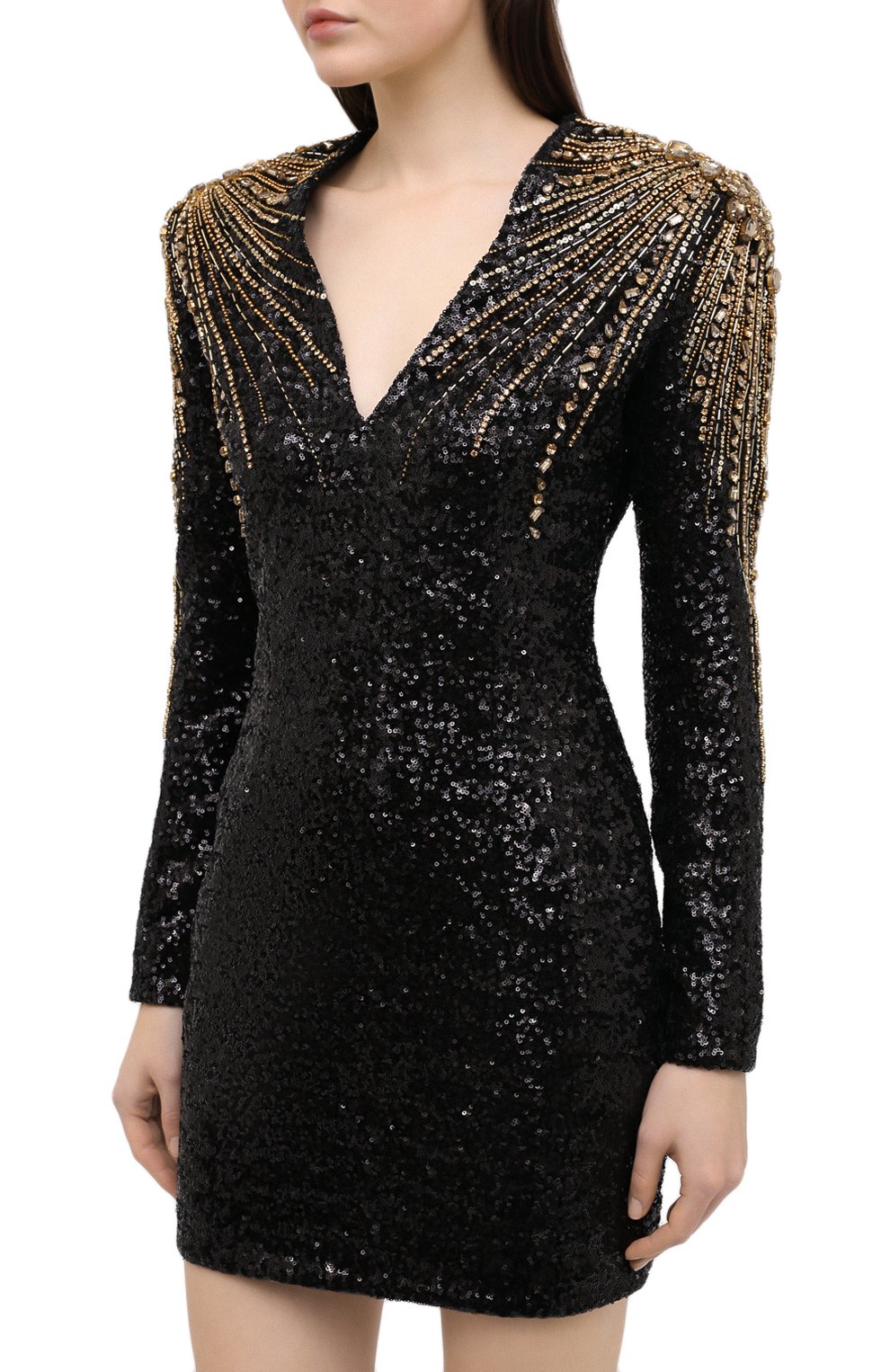 Платье BALMAIN черного цвета по цене 597500 руб., арт. UF06383/P056, фото 3 Платье BALMAIN, арт. UF06383/P056, фото 3