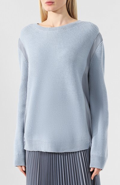 Шерстяной пуловер REDVALENTINO голубого цвета по цене 45350 руб., арт. RR3KCA21/EIK, фото 3 Шерстяной пуловер REDVALENTINO, арт. RR3KCA21/EIK, фото 3