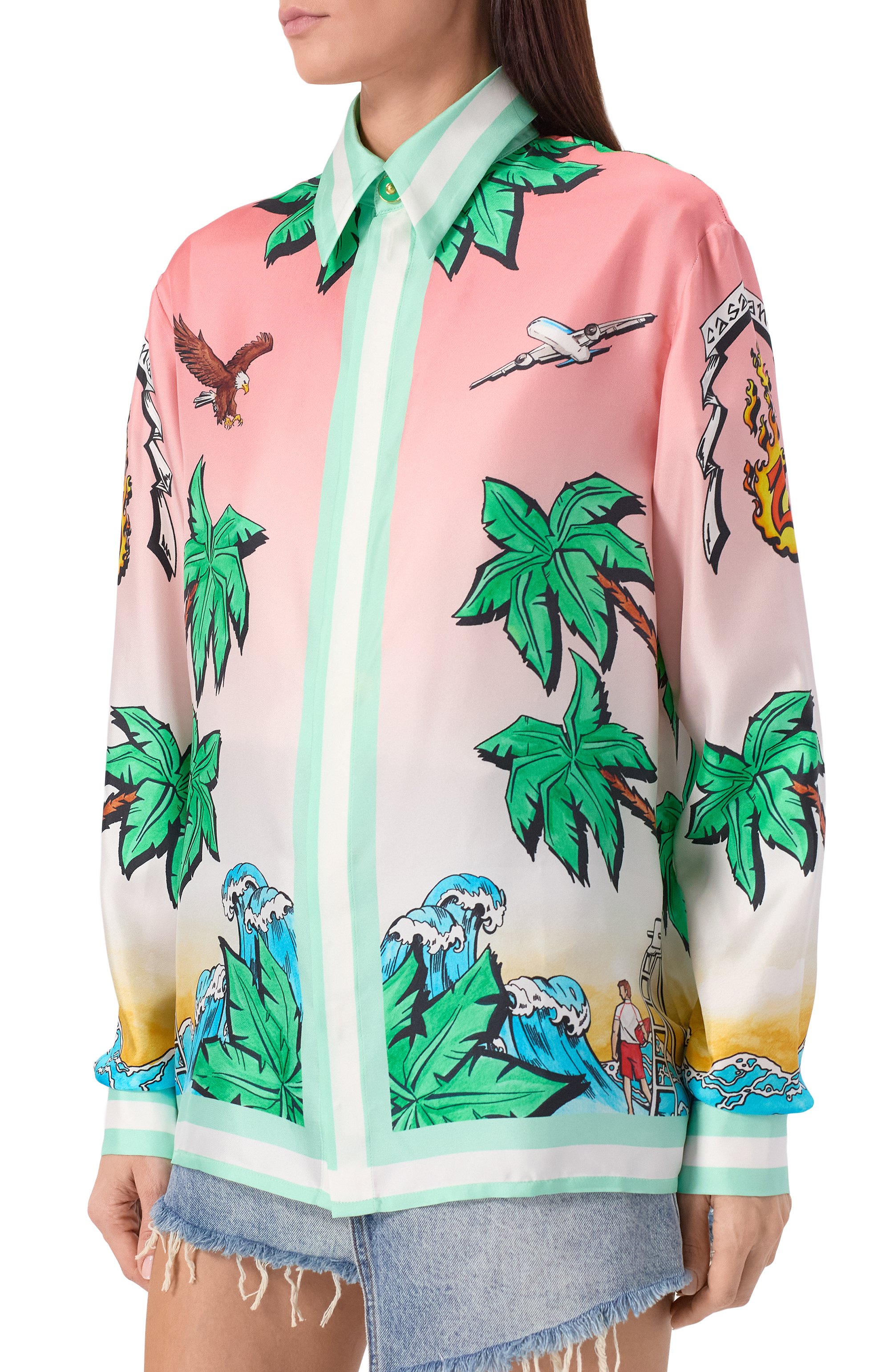 Шелковая рубашка CASABLANCA, арт. U-WS25-SH-021-02, фото 3