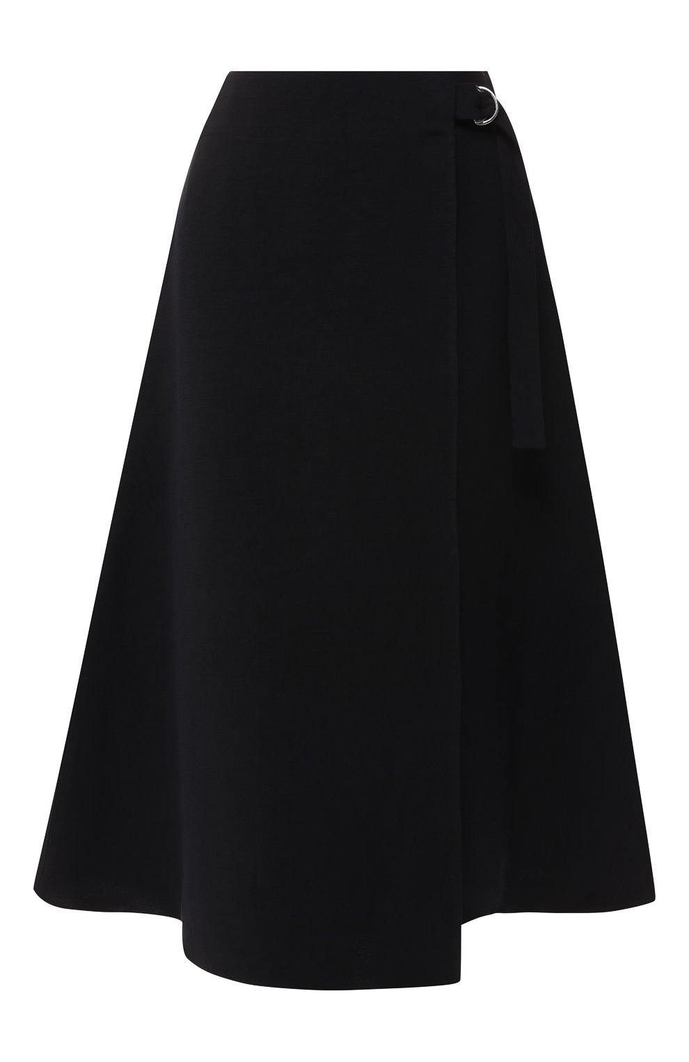 Юбка из смеси вискозы и льна JIL SANDER NAVY темно-синего цвета по цене 56450 руб., арт. JNWM3504A/JM4315, фото 1 Юбка из смеси вискозы и льна JIL SANDER NAVY, арт. JNWM3504A/JM4315, фото 1