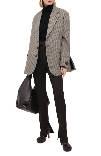 Брюки BOTTEGA VENETA темно-коричневого цвета по цене 116000 руб., арт. 636529/V02W0, фото 2 Брюки BOTTEGA VENETA, арт. 636529/V02W0, фото 2