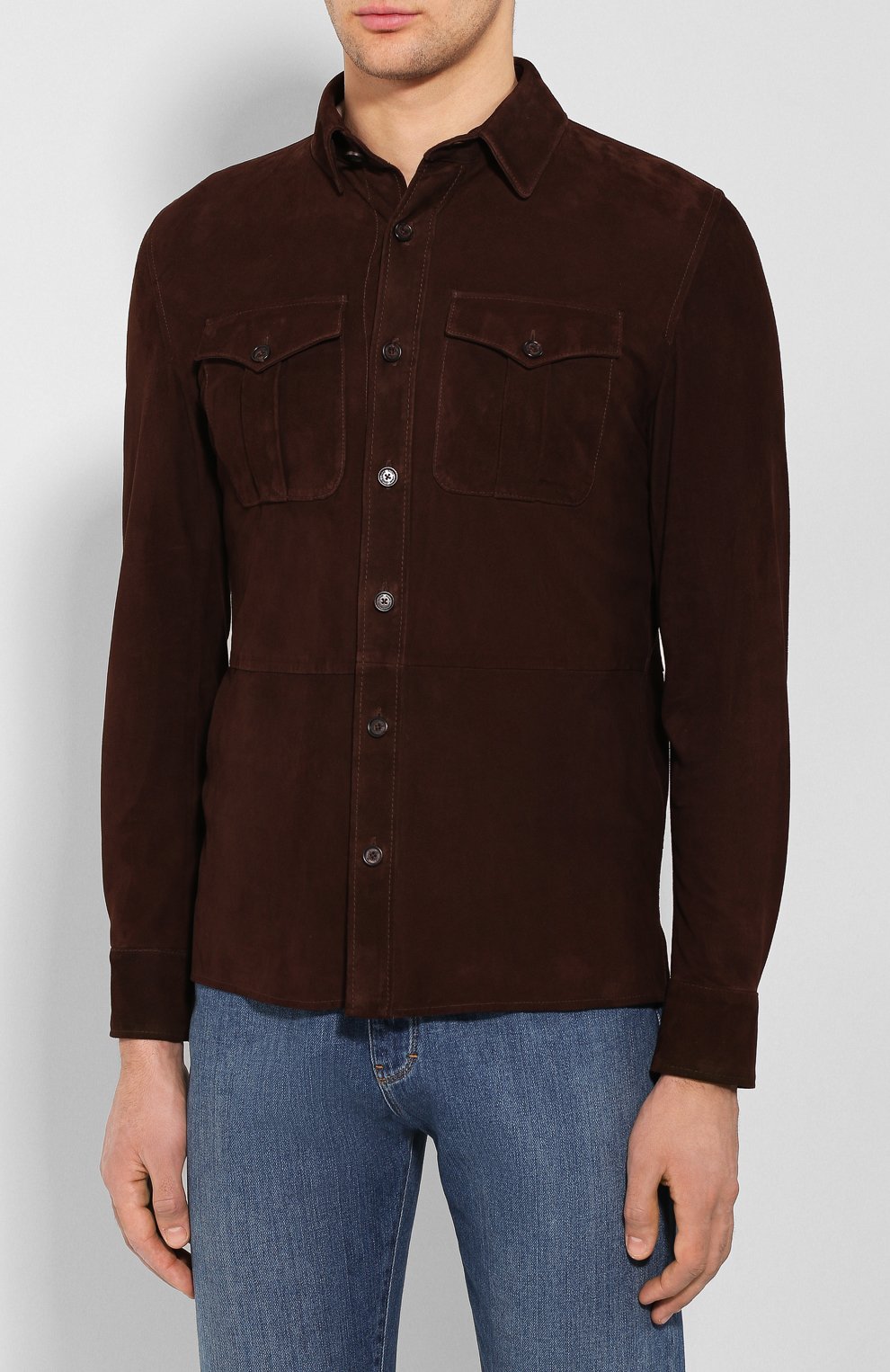 Замшевая рубашка RALPH LAUREN, арт. 790654923, фото 3